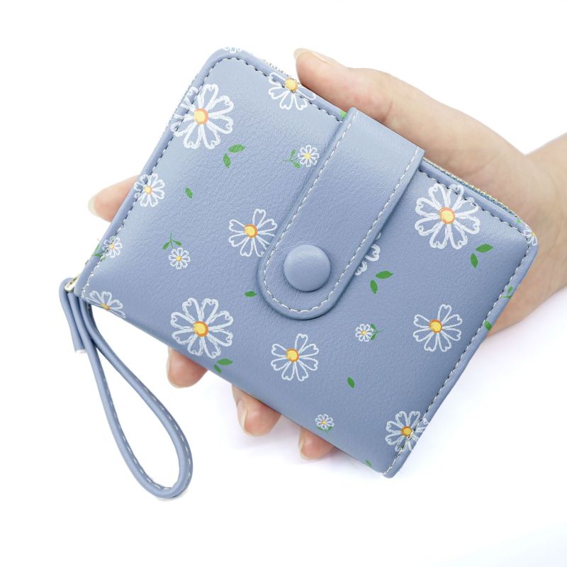 Women's Korean-style Daisy small flower buckle coin purse handbag multi-functional women's short wallet wallet wholesale