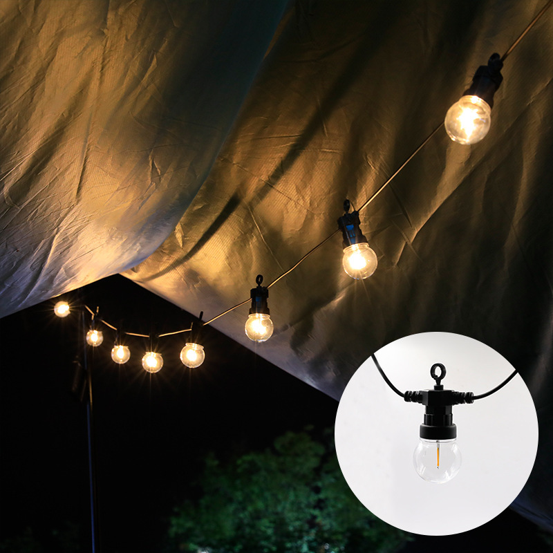 LED tungsten wire string light solar low voltage S14 G50 outdoor courtyard wedding holiday decoration find factory