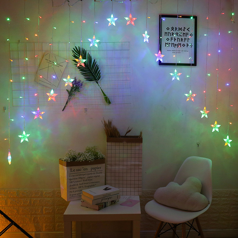 Factory wholesale led colored lamp flashing light string light sky XINGX Star door curtain room bedroom romantic decorative lamp