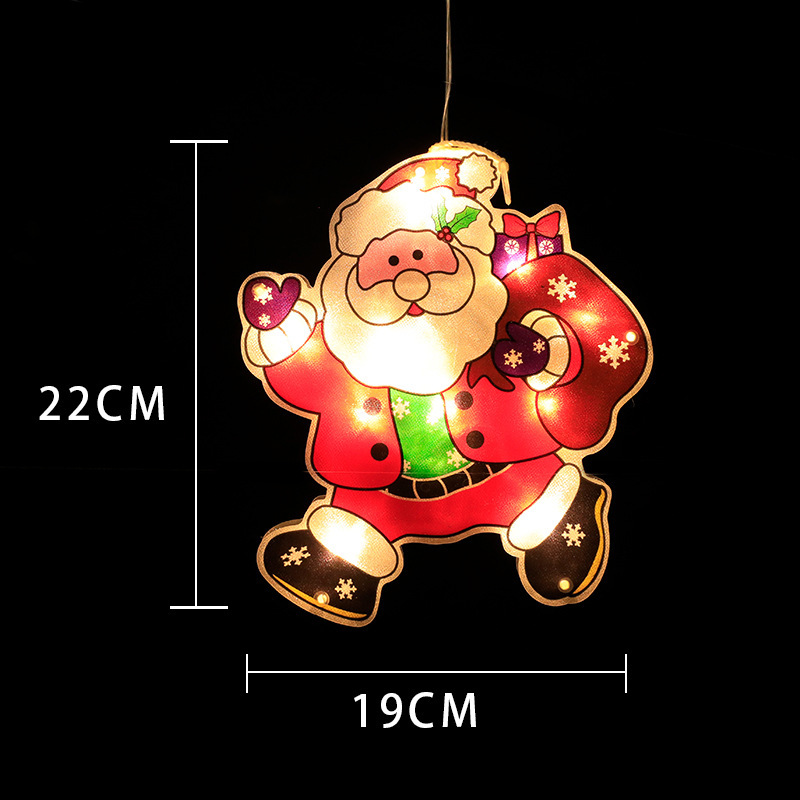 LED colored lamp string snowman deer Christmas tree Christmas Festival show window decoration suction cup light looking for factory