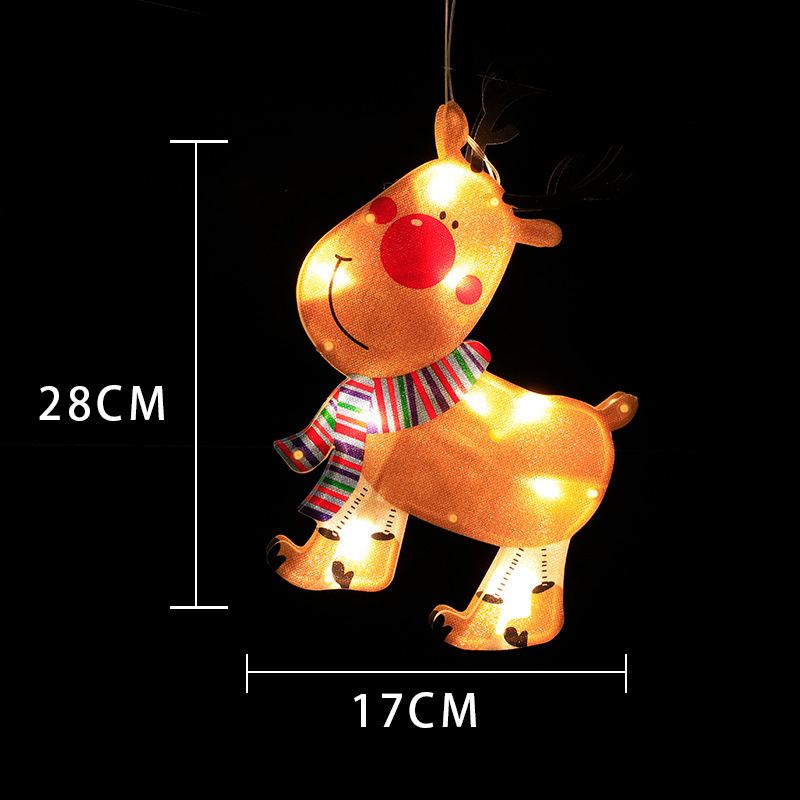 LED colored lamp string snowman deer Christmas tree Christmas Festival show window decoration suction cup light looking for factory