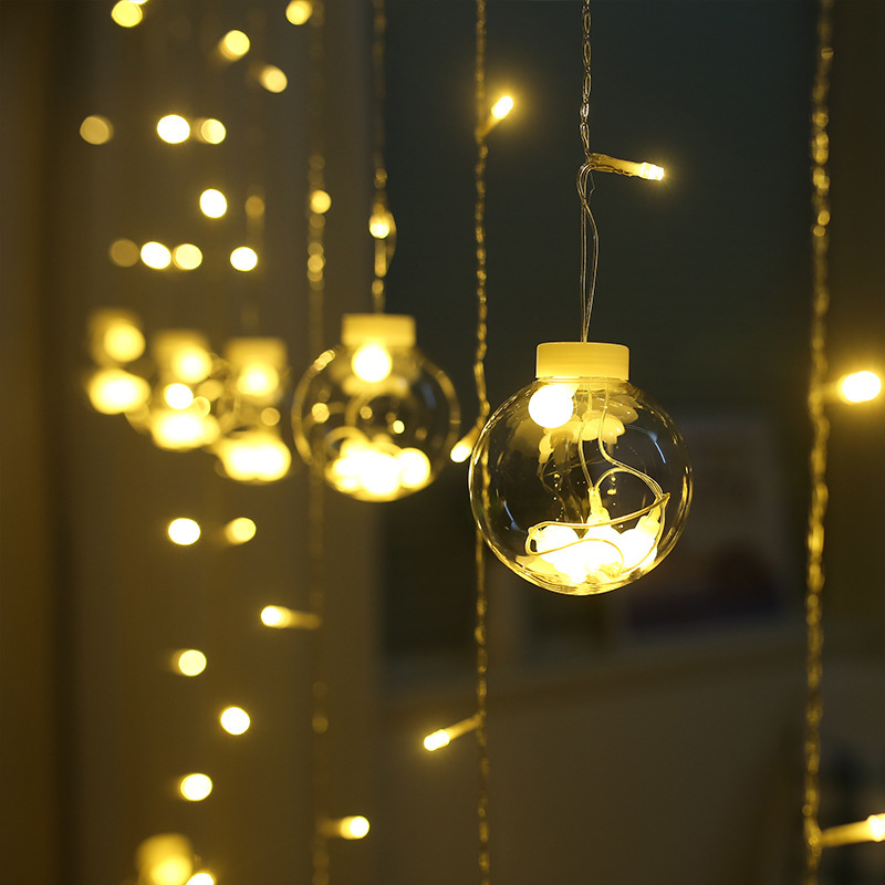 Factory wholesale ball Decorative LED lights wish globose string lights romantic indoor colored lantern flashing string lights starry sky