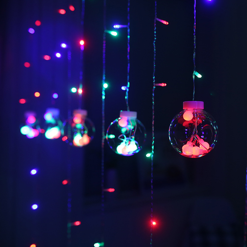 Factory wholesale ball Decorative LED lights wish globose string lights romantic indoor colored lantern flashing string lights starry sky