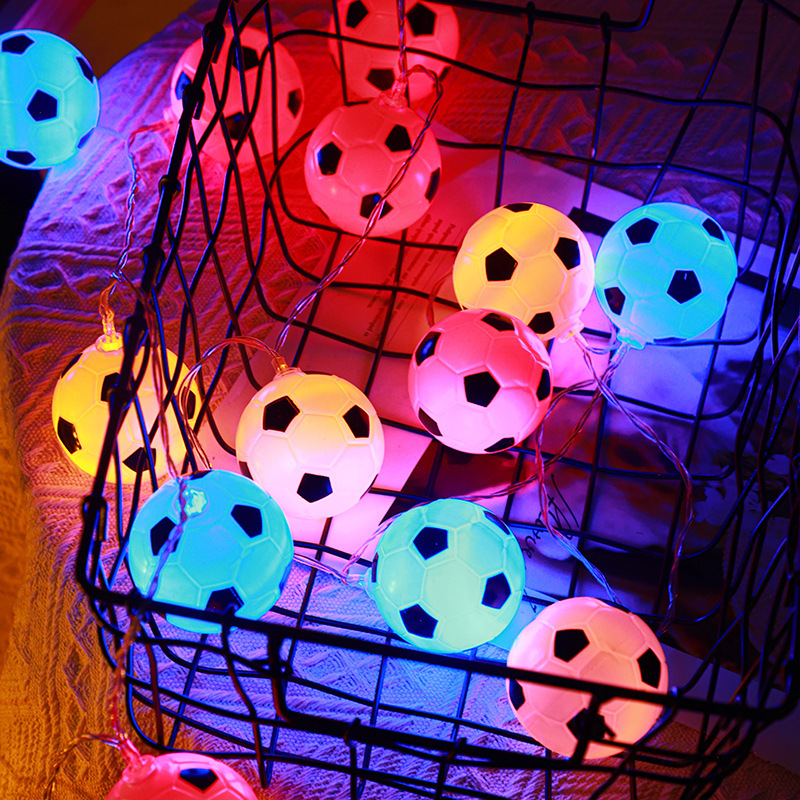LED World Cup football basketball small light string lighting festival ambience light bar ktv store decoration starry sky