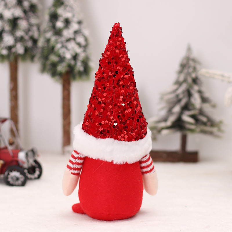 new sequin couple faceless doll ornaments forest doll old man doll Christmas decorations