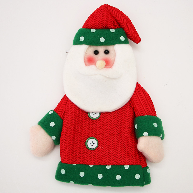 new Christmas decorations holiday supplies Christmas red wine bottle cover Santa snowman champagne bottle cover