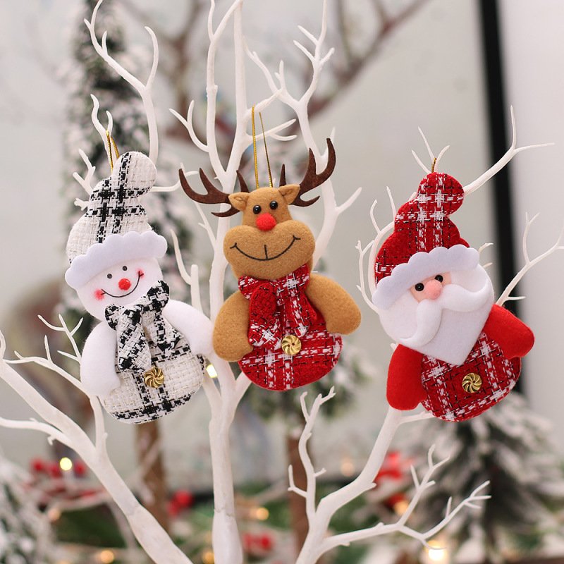 Christmas Factory wholesale Cartoon Doll pendant Old Man Christmas tree pendant window dress up props cross-border
