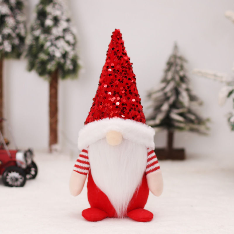 new sequin couple faceless doll ornaments forest doll old man doll Christmas decorations