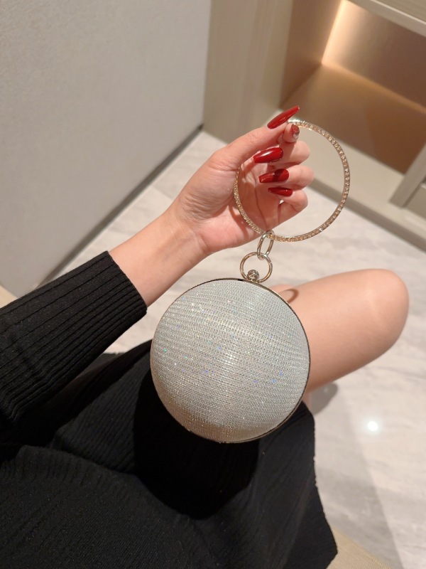 Shiny spherical dinner bag rhinestone disco bag bracelet ball banquet bag chain bag temperament ladies bag dress garment bag