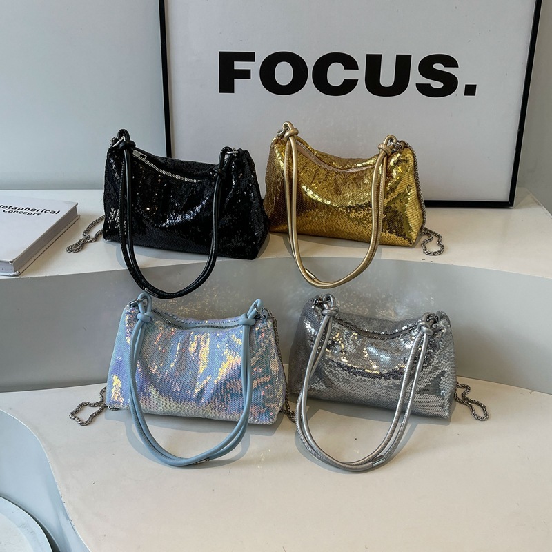 This year's popular classic style sequins handbags cross-border new arrival Korean fashion chain shoulder messenger bag