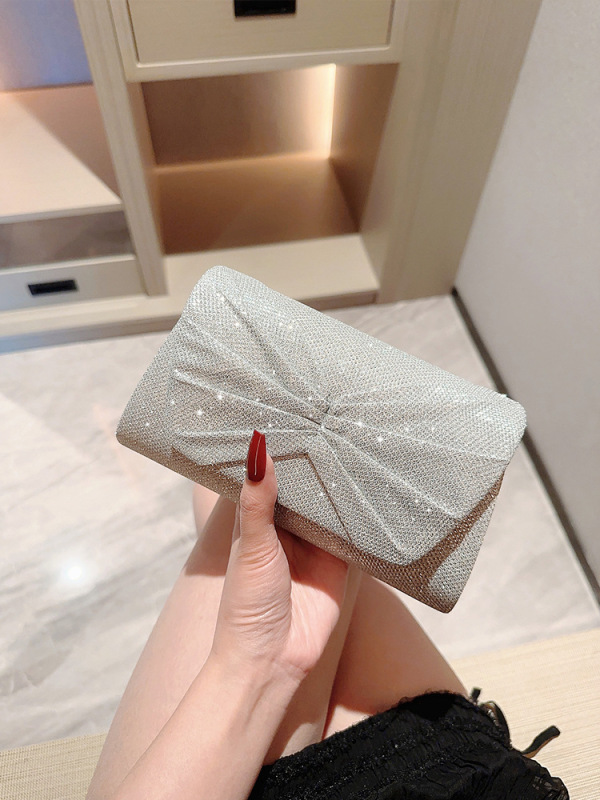 In stock cross-border Amazon factory direct sales glitter evening party dinner bag mini clutch evening bag chain bag for women