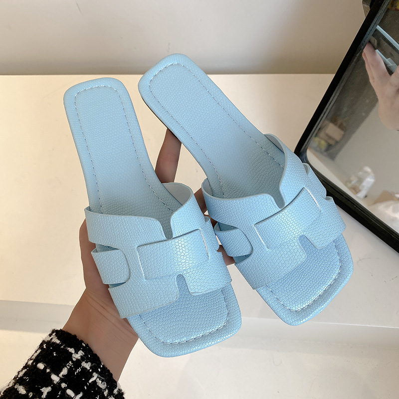 European and American Foreign trade plus size solid color lightweight flat slippers women's Southeast Asia cross-border outdoor beach sandals slippers
