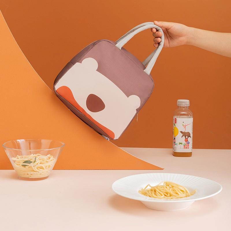 Lunch box bag thermal insulation Bento handbag waterproof and oil-proof office worker pack lunch bag thick aluminum foil bags for students
