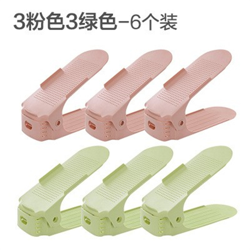 Adjustable storage shoe rack double layer shoe support bedroom space saving home dormitory artifact storage slippers shoes cabinet shoes
