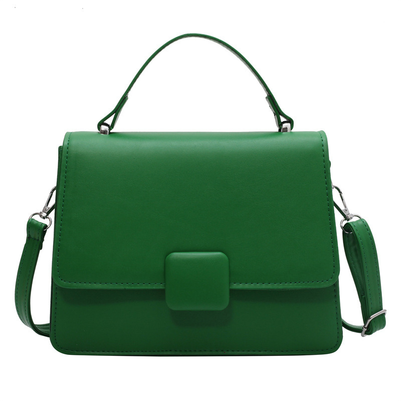 Fashion simple handbags women's spring new retro shoulder messenger bag Korean style flap small square bag
