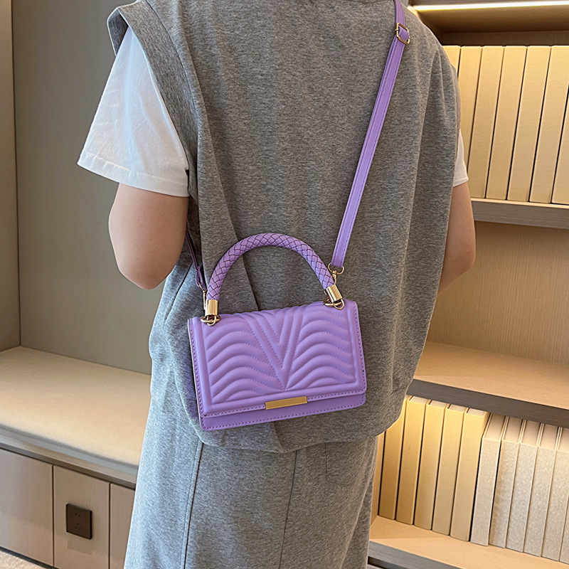 Summer new handbags women's new fashion simple indentation Diamond plaid shoulder crossbody small square bag