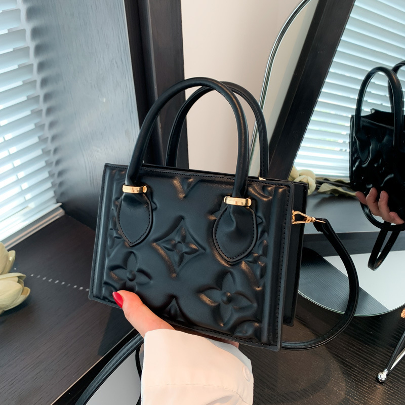 New popular small handbags women's trendy style fashionable indentation crossbody bag casual texture trendy bag