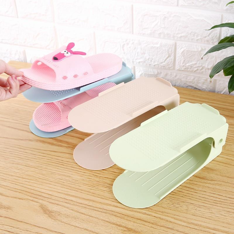 Adjustable storage shoe rack double layer shoe support bedroom space saving home dormitory artifact storage slippers shoes cabinet shoes