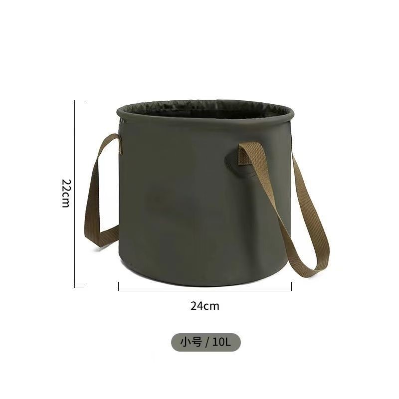 Outdoor multifunctional folding bucket car travel barrel camping fishing bucket laundry bag thickened foot bath barrel