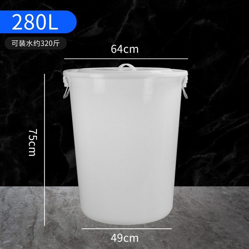 Bucket home water storage large food grade fermented pickles white plastic bucket with lid round barrel water retention big bucket