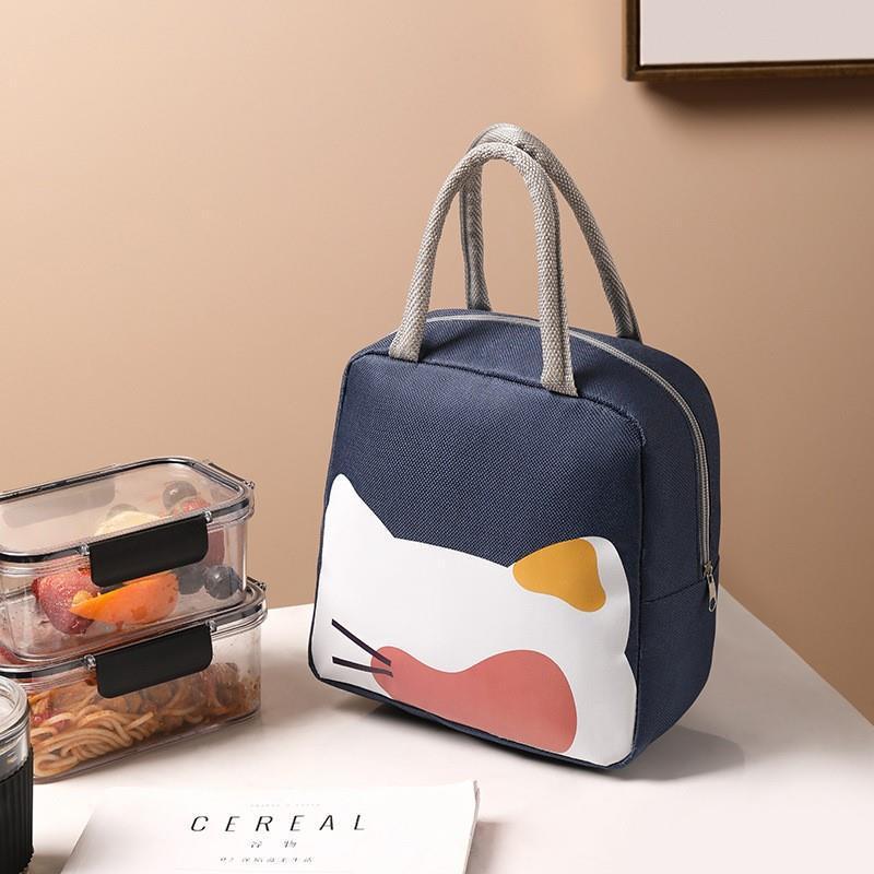 Lunch box bag thermal insulation Bento handbag waterproof and oil-proof office worker pack lunch bag thick aluminum foil bags for students