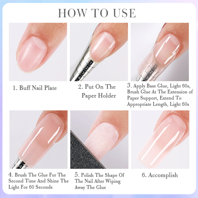 Gel Nail Art Hema Free Hard Gel Extensions