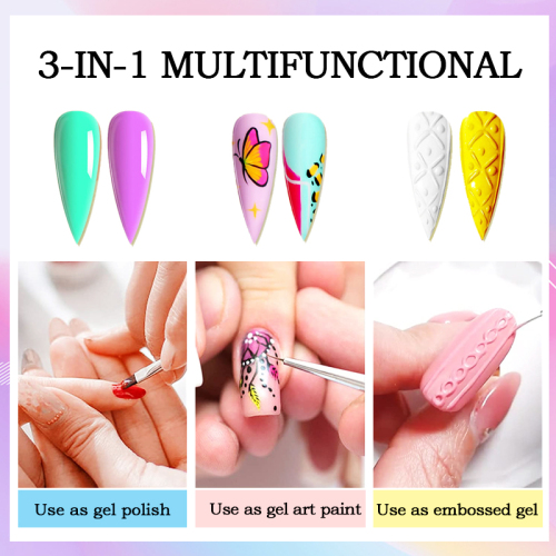 Painting Gel Nail Polish UV Color Soak Off Nail Art Design Drawing Nail Gel