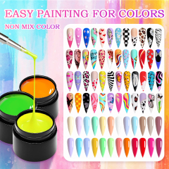 Nail Painting Gel High Pigment One Coat And Perfect Cover Nail Art Color Gel Polish