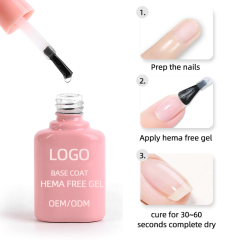 Gel Polish HEMA free BASE COAT Nails Gel Private Label 15ml