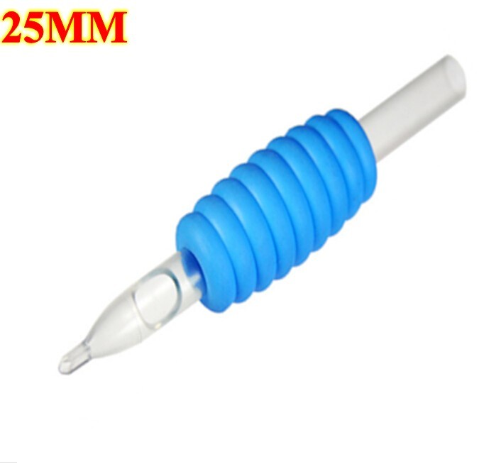 600pcs for free shipping 25MM Blue disposable grips with clear tips