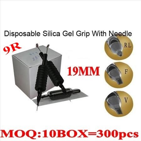 300pcs 9R Disposable grips with needles 19MM