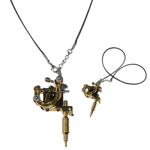 Fashion Mini Tattoo Machine Pendant Toy with Chain Necklace