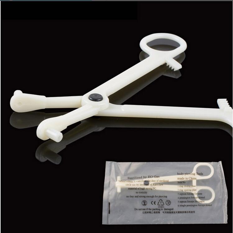 25pcs/lot Professional Disposable Septum Forceps Clamp Plier Piercing Tool Body Piercing Plier Body
