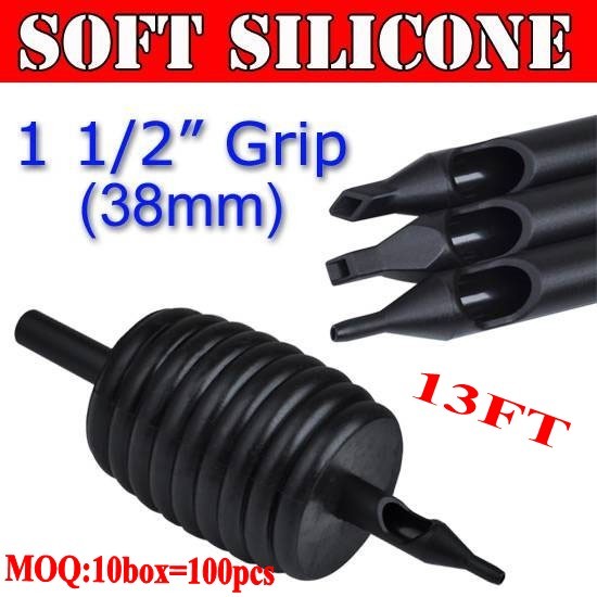 100pcs 13FT Soft Silicone Disposable Grips 38MM