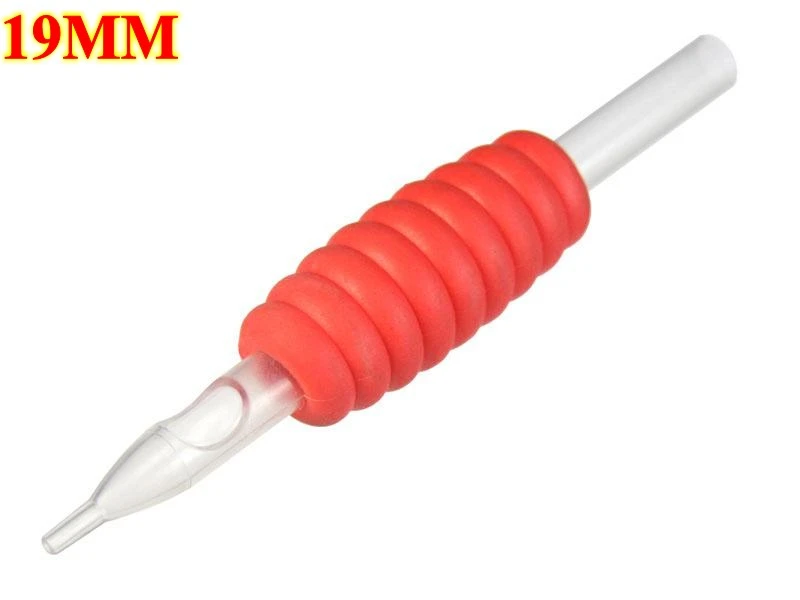 900pcs for free shipping 19MM Red disposable grips with clear tips