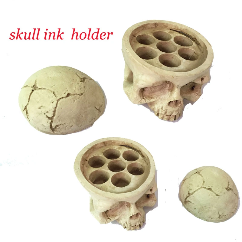 New Premium Cyan Skull Tattoo Ink Cap Cup Holder