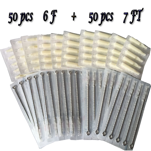 6F Tattoo needles+ 7FT  Disposable White Tips