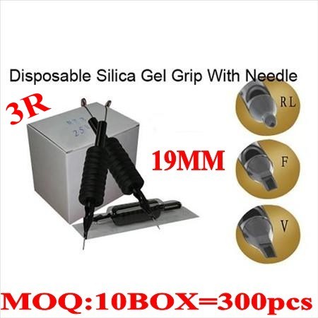 300pcs 3R Disposable grips with needles 19MM