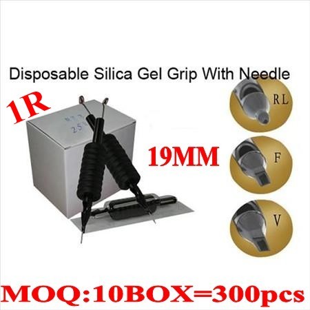 300pcs 1R Disposable grips with needles 19MM