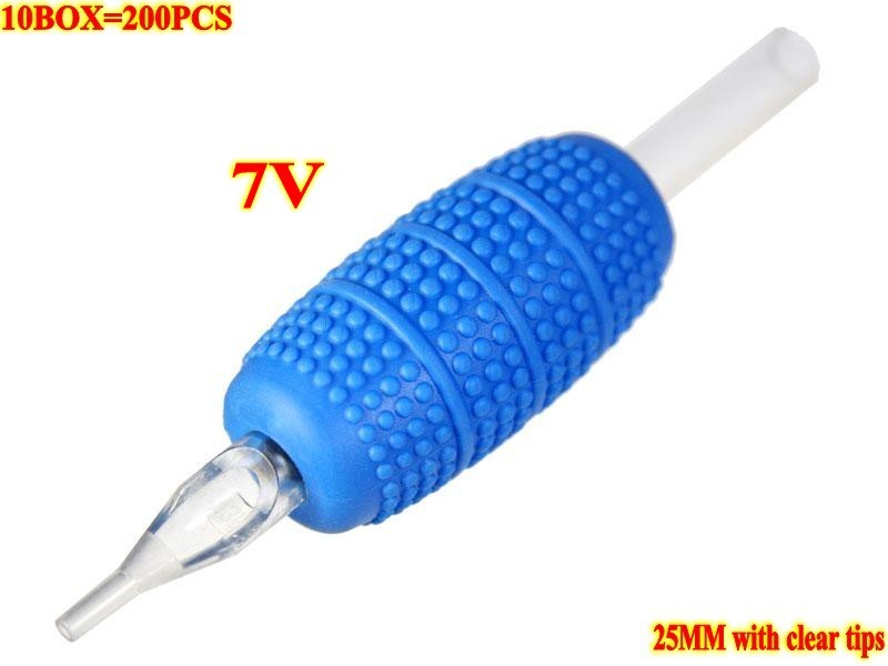 200pcs 7V 25mm Spotted Leopards Disposable ABS Grip with clear tip