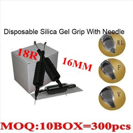 400pcs 18RL Disposable grips with needles 16MM