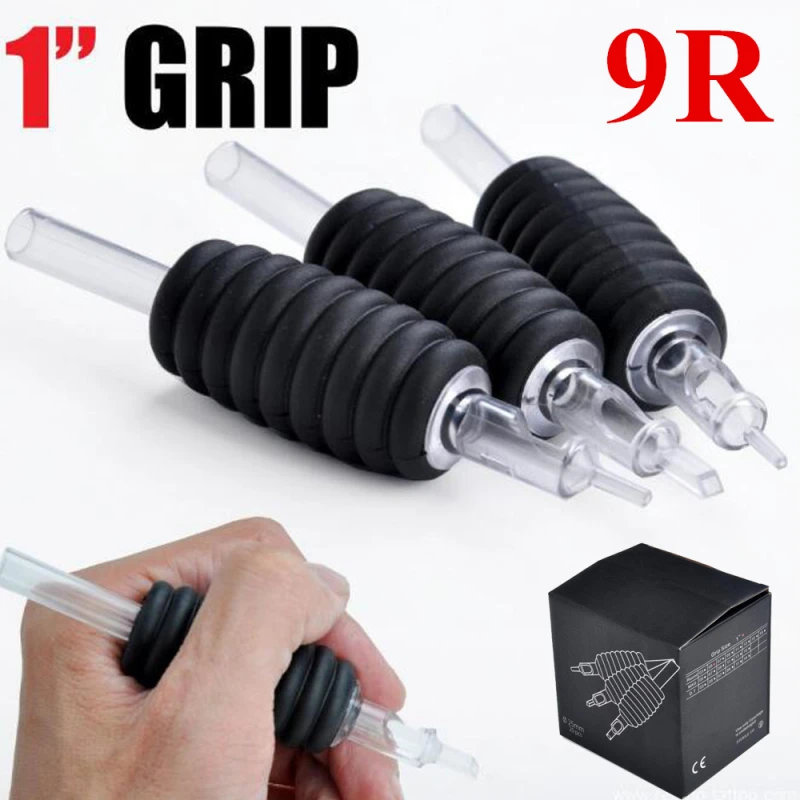 200PCS 9R High Quality Disposable Tattoo Grip Tattoo Tubes