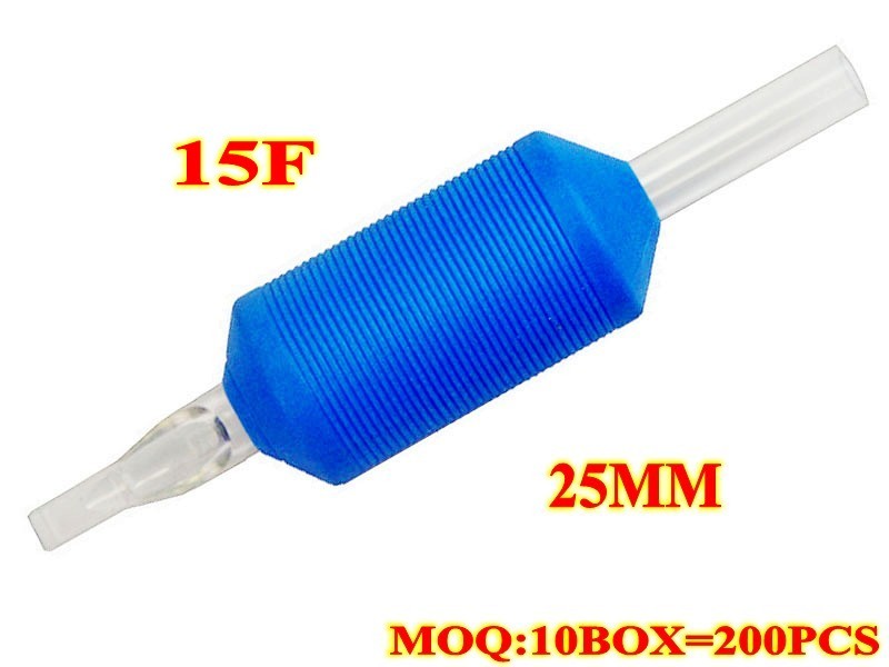 200pcs 15F Ultra Rubber Disposable Tubes 25MM without needles