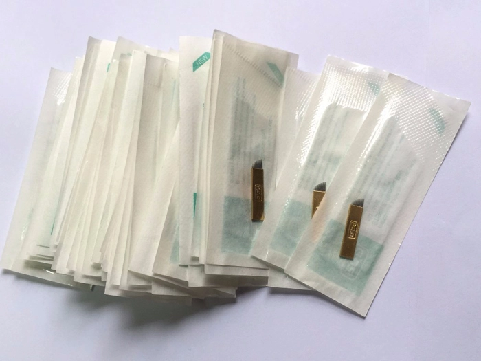 50pcs PCD 14 Needles Bevel Permanent Makeup Eyebrow Blade