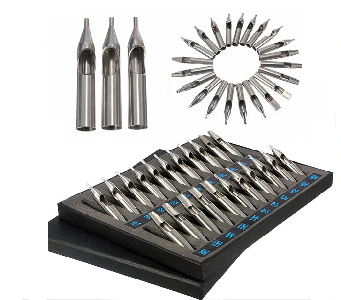 Pro 22 Pcs Sizes  Stainless Steel Tattoo Nozzle Tips Set Kit gift box set