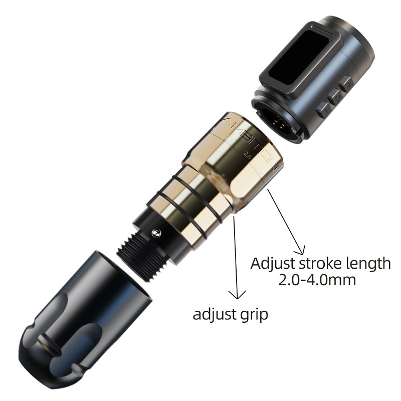 Ambition Adjustable Stroke Wireless Tattoo Pen Machine