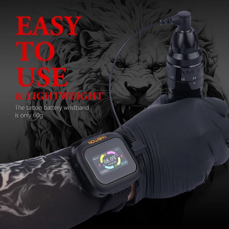Wireless Protable Touch Screen Watch Tattoo Power Supply 1600mAh