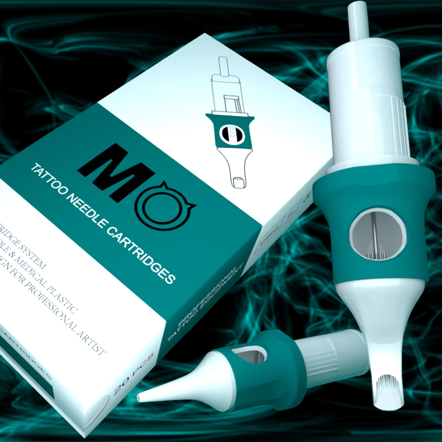 Individually blister packaged round liner cartridges for tattoo studios
