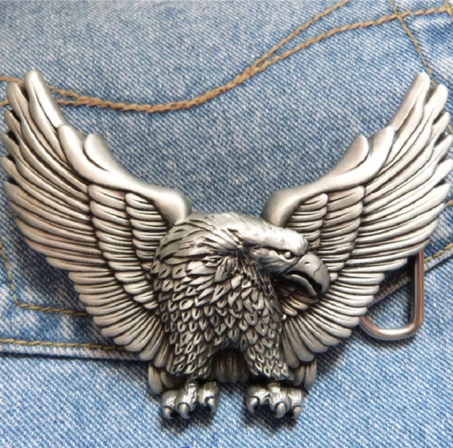 bespoke belt buckle flying eagle