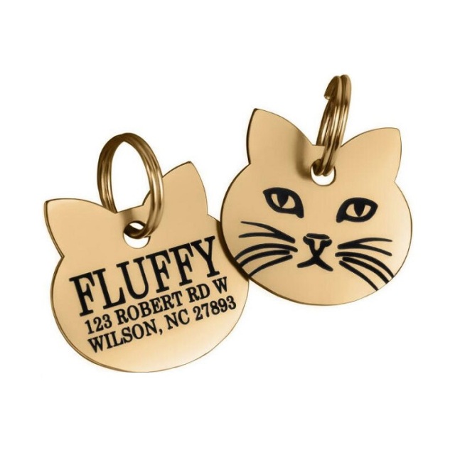 custom double side engraving pet tag